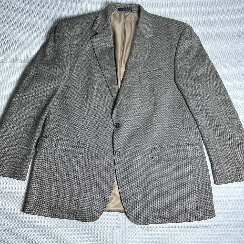 Lauren Ralph Lauren Men's Lambswool Blazer 44R Herringbone Tweed Two Button Vtg